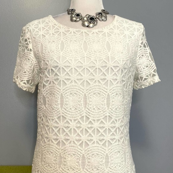 Lulus Love You for Eternity White Lace Cocktail Shift Dress - Picture 2 of 6